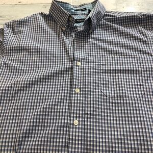 Van Heusen Navy and White Checkered Shirt